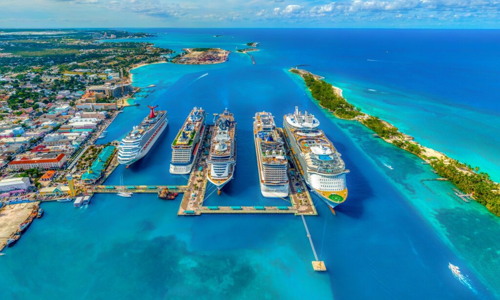 Cruise ships in Nassau Bahamas