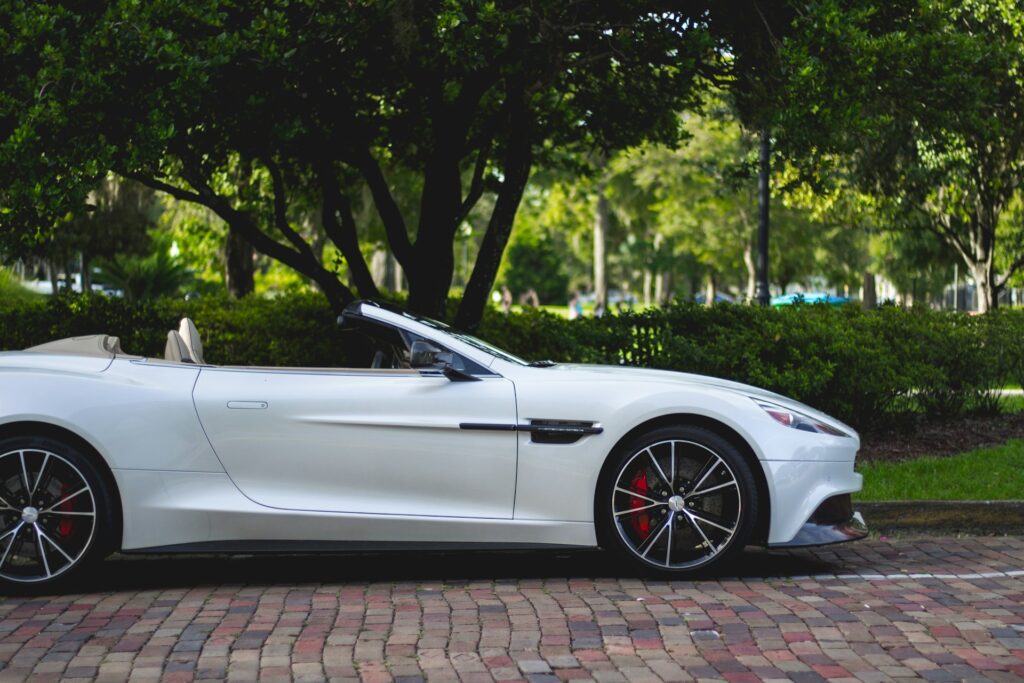 White convertible car