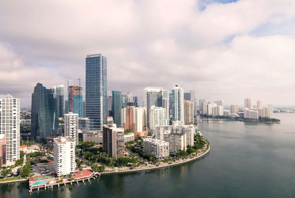 View of Brickell and Downtown Miami from above